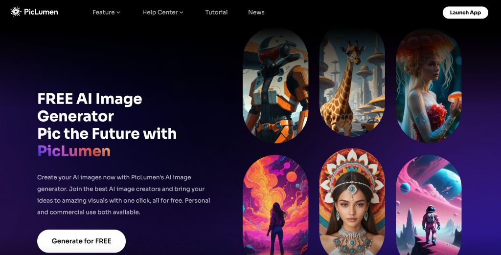 FREE AI Image Generator Pic the Future with PicLumen
