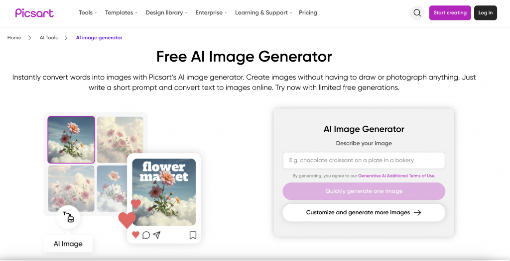 Picsart AI Image Generator