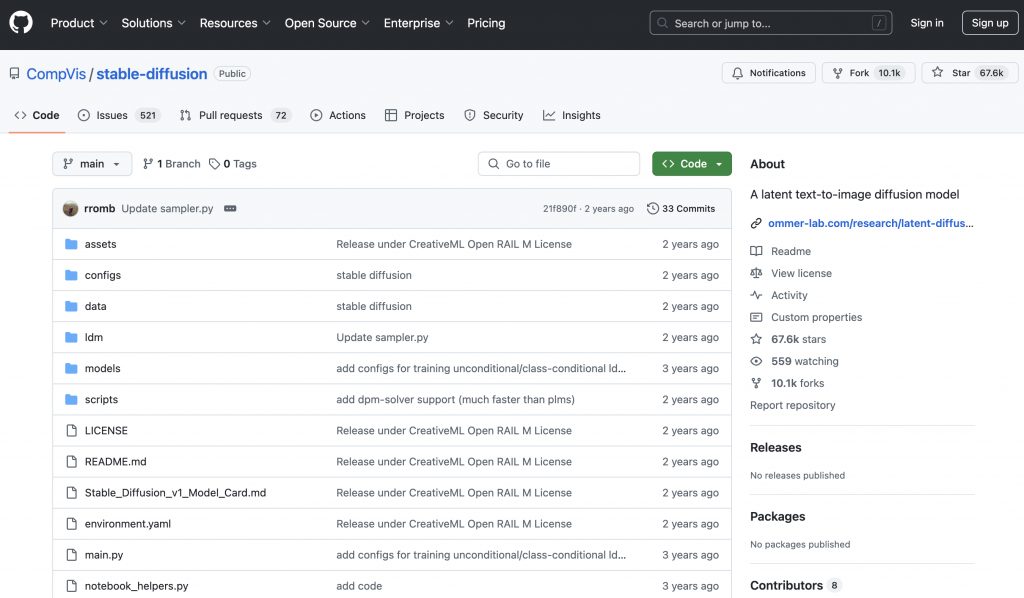 Visit the official website or the GitHub repository to download Stable Diffusion.